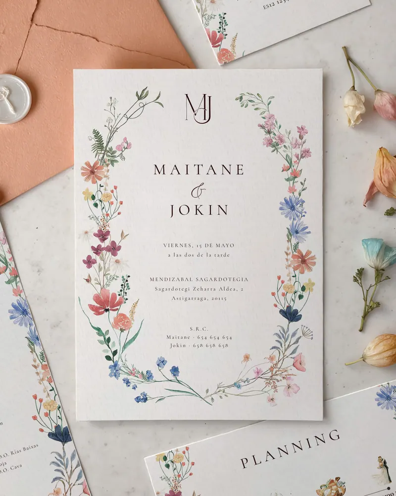 Invitaciones de boda Nabari Atelier