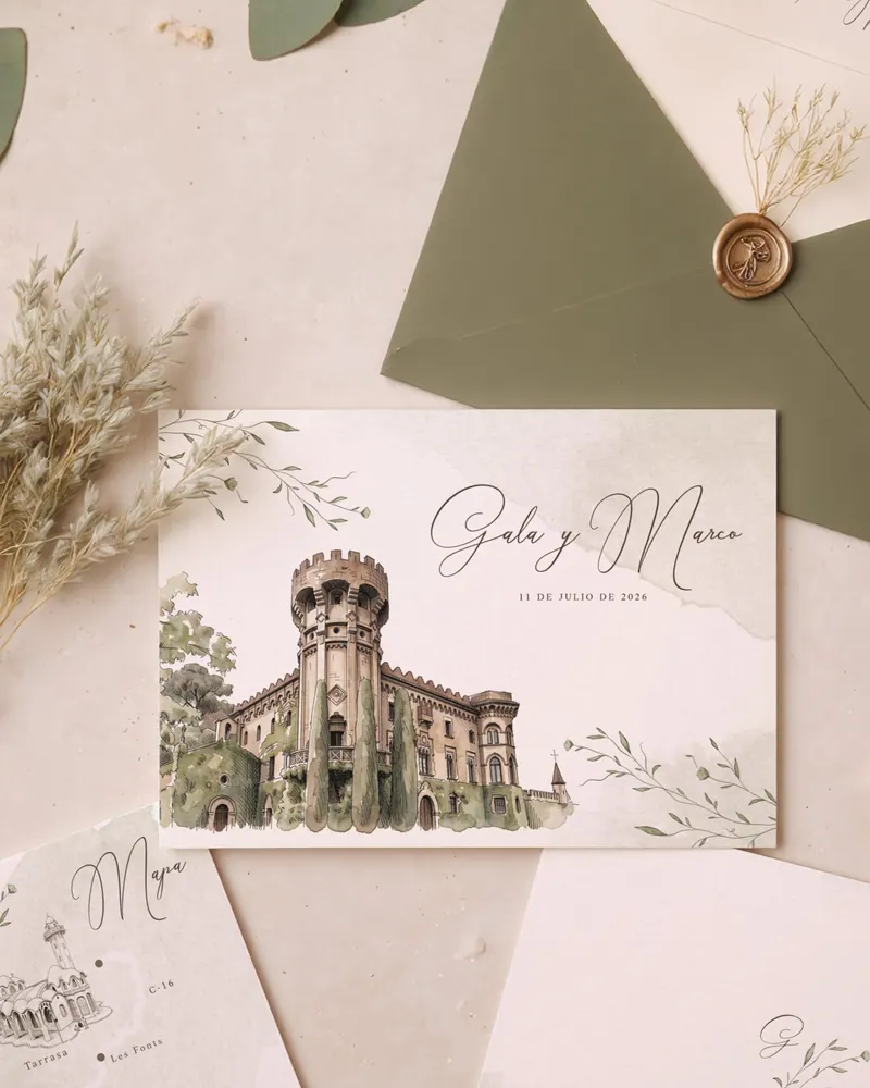Invitaciones de boda hechas en el atelier